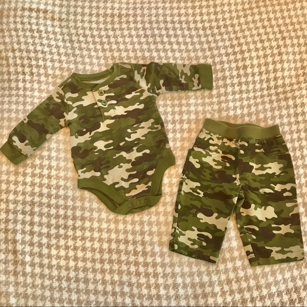 Camo Baby Boy Outfit 0-3 months